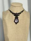 Purple Lepidolite with Amethyst Necklace - Image 2