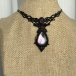 Purple Lepidolite with Amethyst Necklace