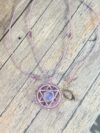 Star of David Moonstone with Purple Cord - Image 4
