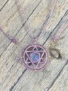 Star of David Moonstone with Purple Cord - Image 3