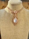 Moonstone Necklace with Freshwater Pearls - Image 3