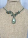 Green Labradorite necklace with Green Cord - Image 2