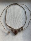 Garnet Choker with Brown Cord - Image 3