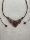 Garnet Choker with Brown Cord - Image 4