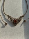 Garnet Choker with Brown Cord - Image 2