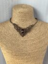 Garnet Choker with Brown Cord - Image 5
