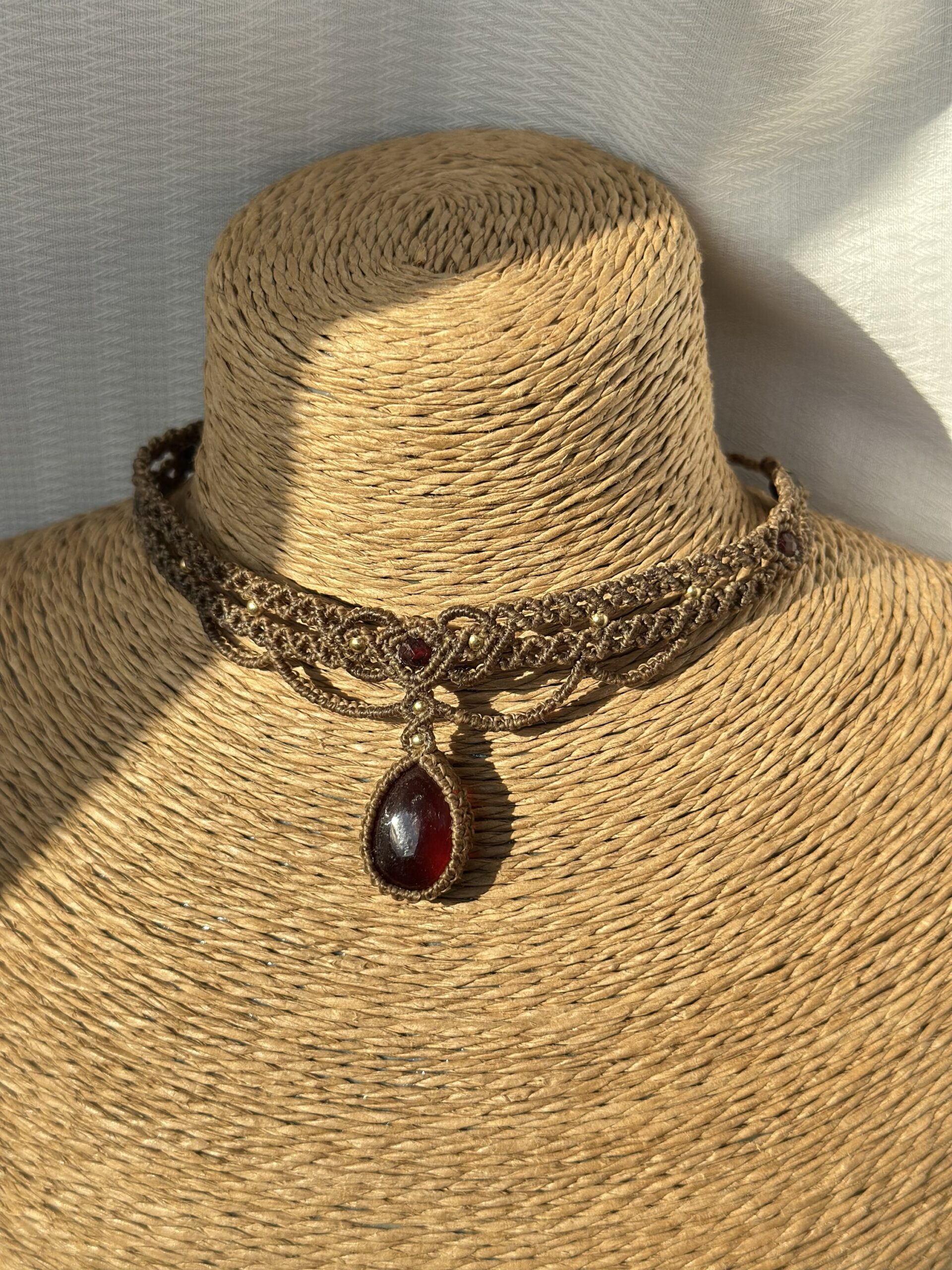 img_8420 Garnet Choker Necklace - Image 1