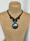 Blue Flash Labradorite with Black Cord - Image 3