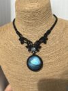 Blue Flash Labradorite with Black Cord - Image 2