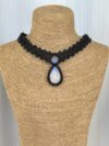 Moonstone Necklace with Black Cord - Image 3