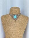 Amazonite Statement Macrame Choker Necklace - Image 2