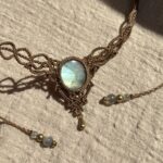 Labradorite Macrame Choker Necklace