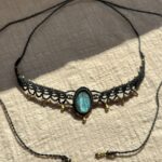 Blue Flash Labradorite Choker Necklace