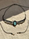 Blue Flash Labradorite Choker Necklace