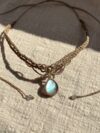 Blue Labradorite Drop Choker Necklace - Image 4
