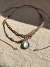 Blue Labradorite Drop Choker Necklace