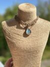 Blue Labradorite Drop Choker Necklace - Image 2