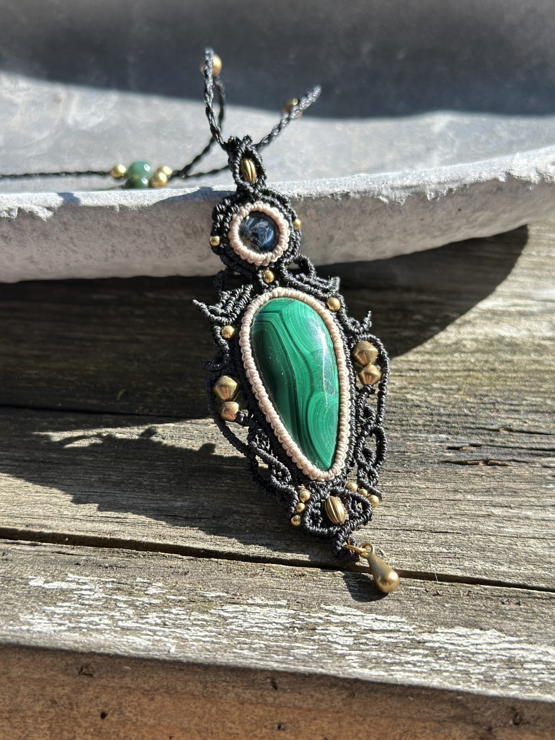 img_9602 Transformation Protection Clarity Malachite Pietersite Pendant Necklace - Image 1