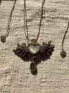 Love Protection Intuition Labradorite Heart Pendant Necklace - Image 2