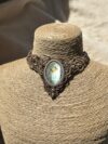 Golden Flash Labradorite Statement Choker Necklace - Image 2