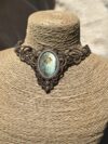 Golden Flash Labradorite Statement Choker Necklace - Image 3