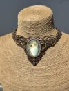 Golden Flash Labradorite Statement Choker Necklace - Image 4