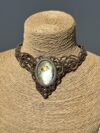 Golden Flash Labradorite Statement Choker Necklace - Image 5